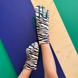 Animal Print Gloves Black and White Zebra