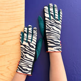 Animal Print Gloves Black and White Zebra