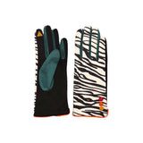 Animal Print Gloves Black and White Zebra