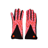 Animal Print Pink and Black Gloves