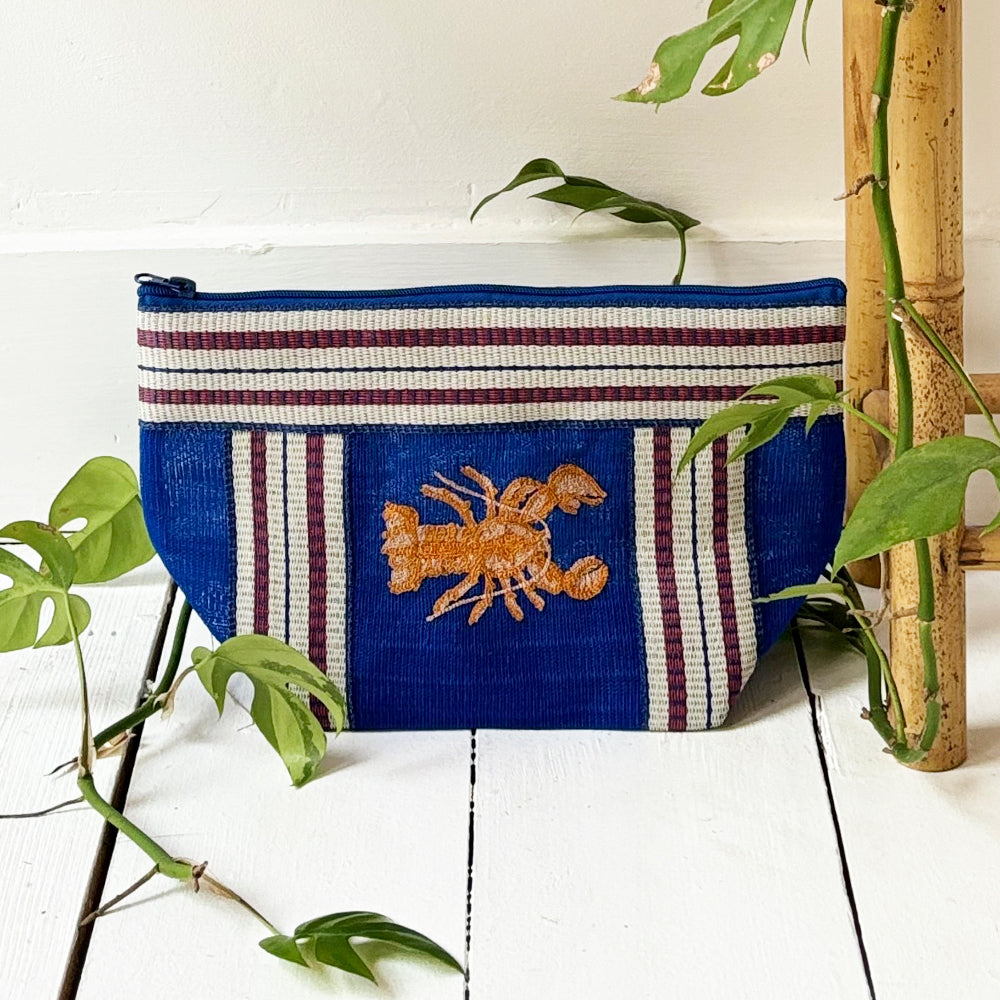 Coral Lobster Recycled Pouch