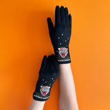 Inked Embroidered Tiger Gloves