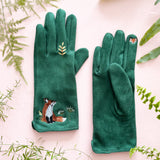 Secret Garden Embroidered Fox Gloves