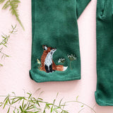 Secret Garden Embroidered Fox Gloves