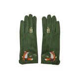 Secret Garden Embroidered Fox Gloves