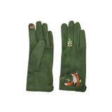 Secret Garden Embroidered Fox Gloves