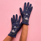 Secret Garden Embroidered Moth Gloves