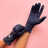 Secret Garden Embroidered Moth Gloves