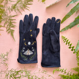Secret Garden Embroidered Moth Gloves