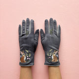 Secret Garden Embroidered Rabbit Gloves