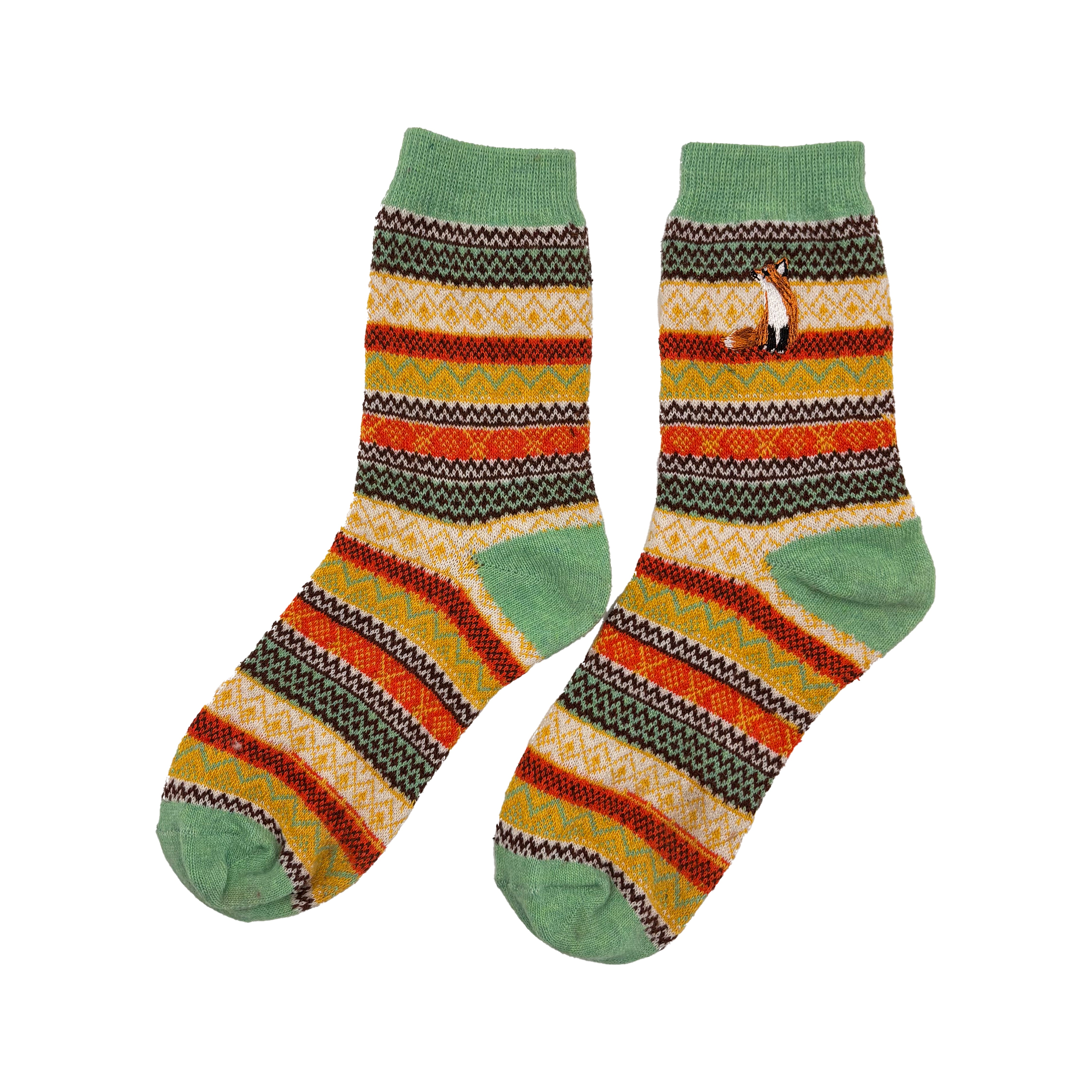 Secret Garden Fox Fair Isle Socks
