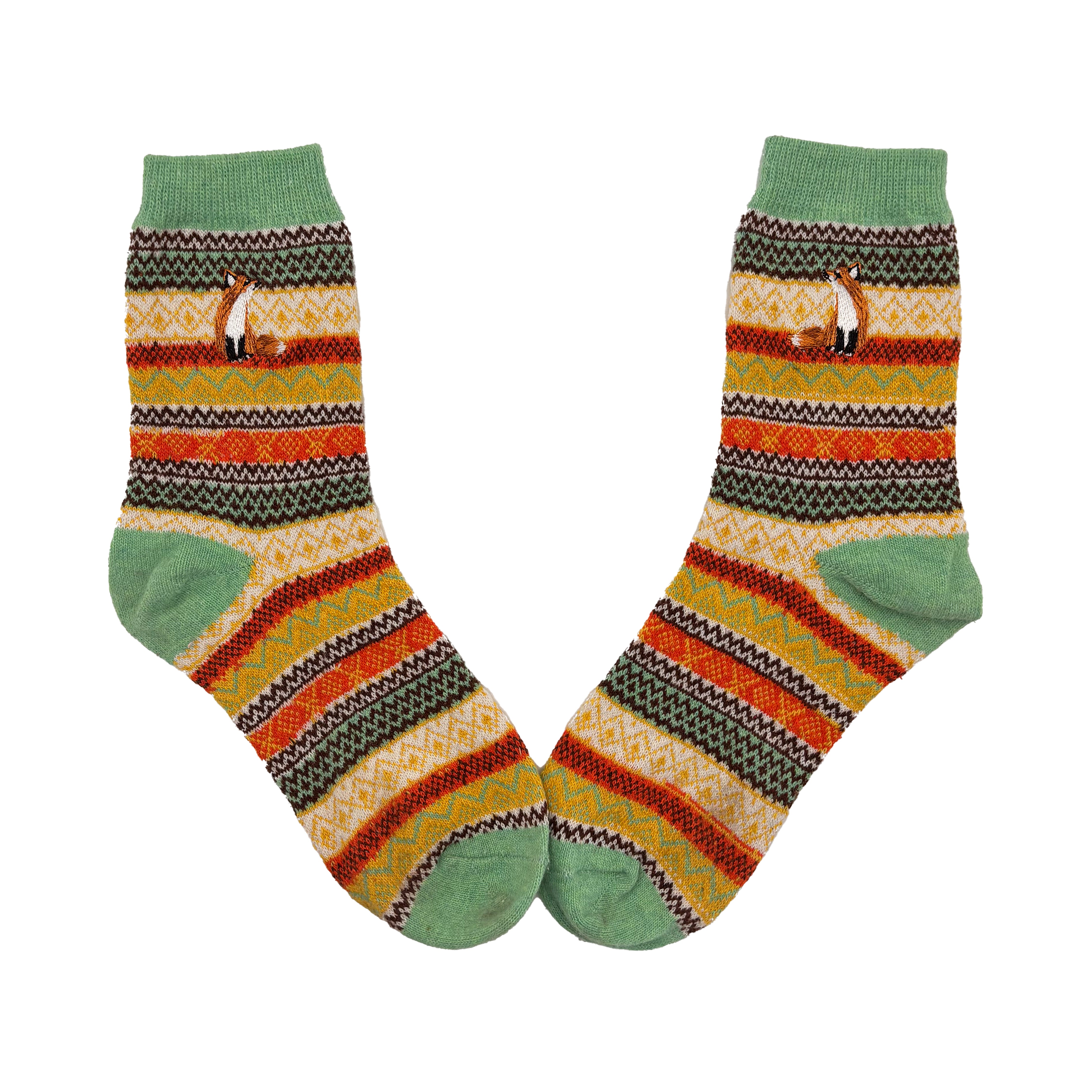 Secret Garden Fox Fair Isle Socks