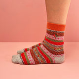Secret Garden Robin Fair Isle Socks