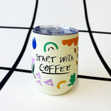 Small Talk Travel Mug 'Start with Coffee