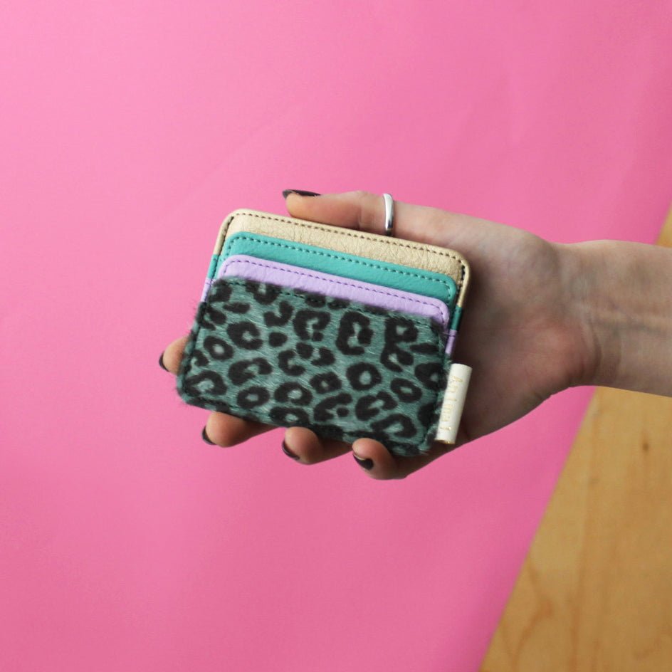 Animal Lilac Leopard Print Card Holder - House of Disaster