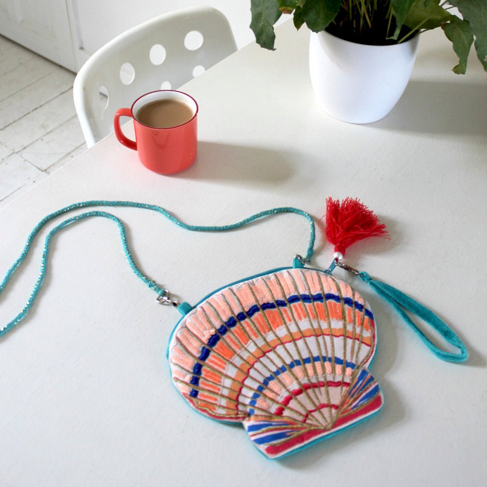 Coral Shell Make up Bag - House of Disaster