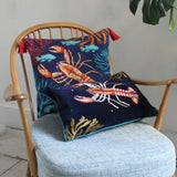 Coral Velvet Lobster Cushion - House of Disaster