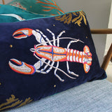Coral Velvet Lobster Cushion - House of Disaster