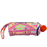 Embellished Tube Make Up Bag - Pink - House of Disaster