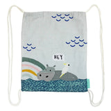 Little Arc Hippo Drawstring Bag - House of Disaster