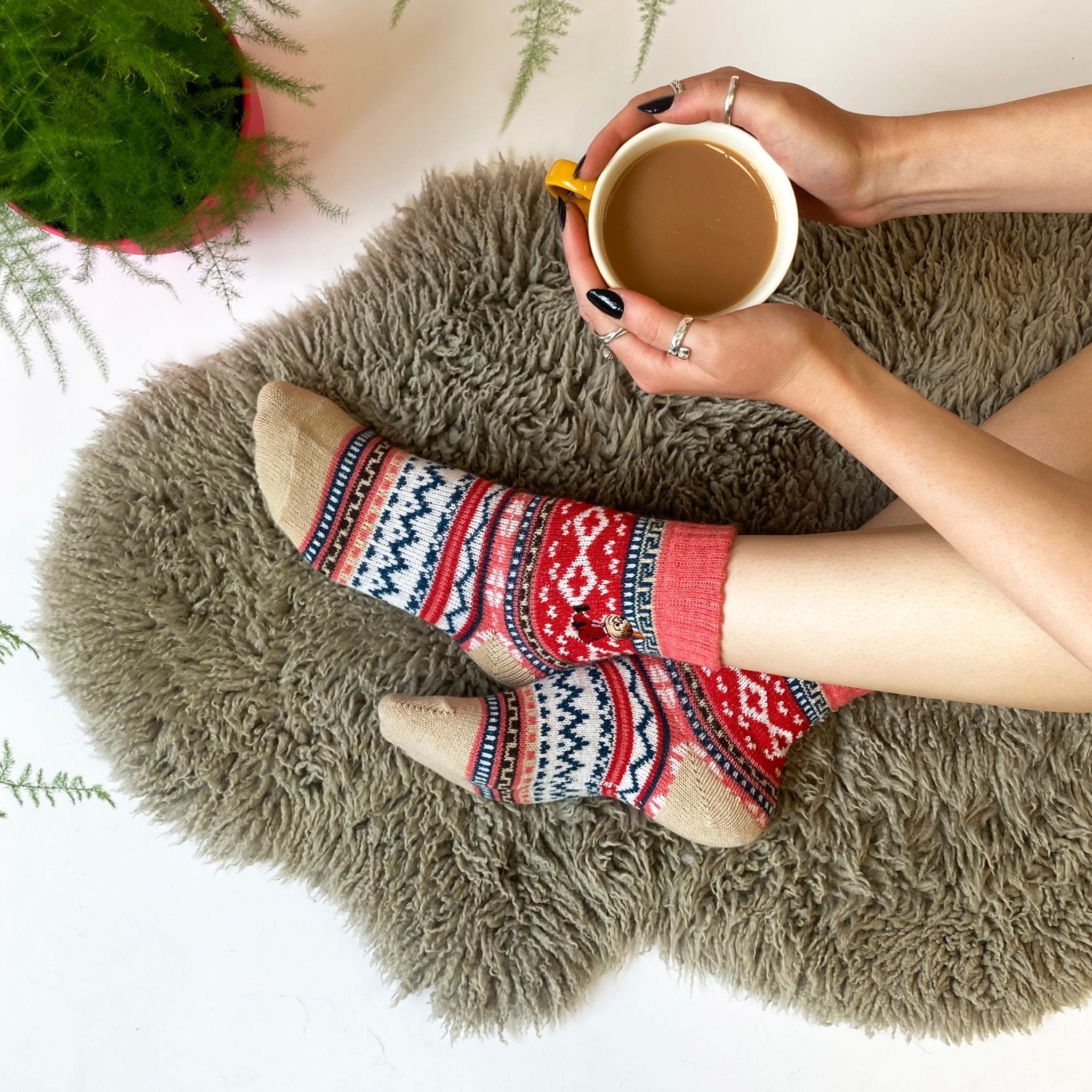 Moomin Fair Isle Little My Socks - House of Disaster