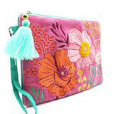 Posy Hot Pink Clutch Bag - House of Disaster