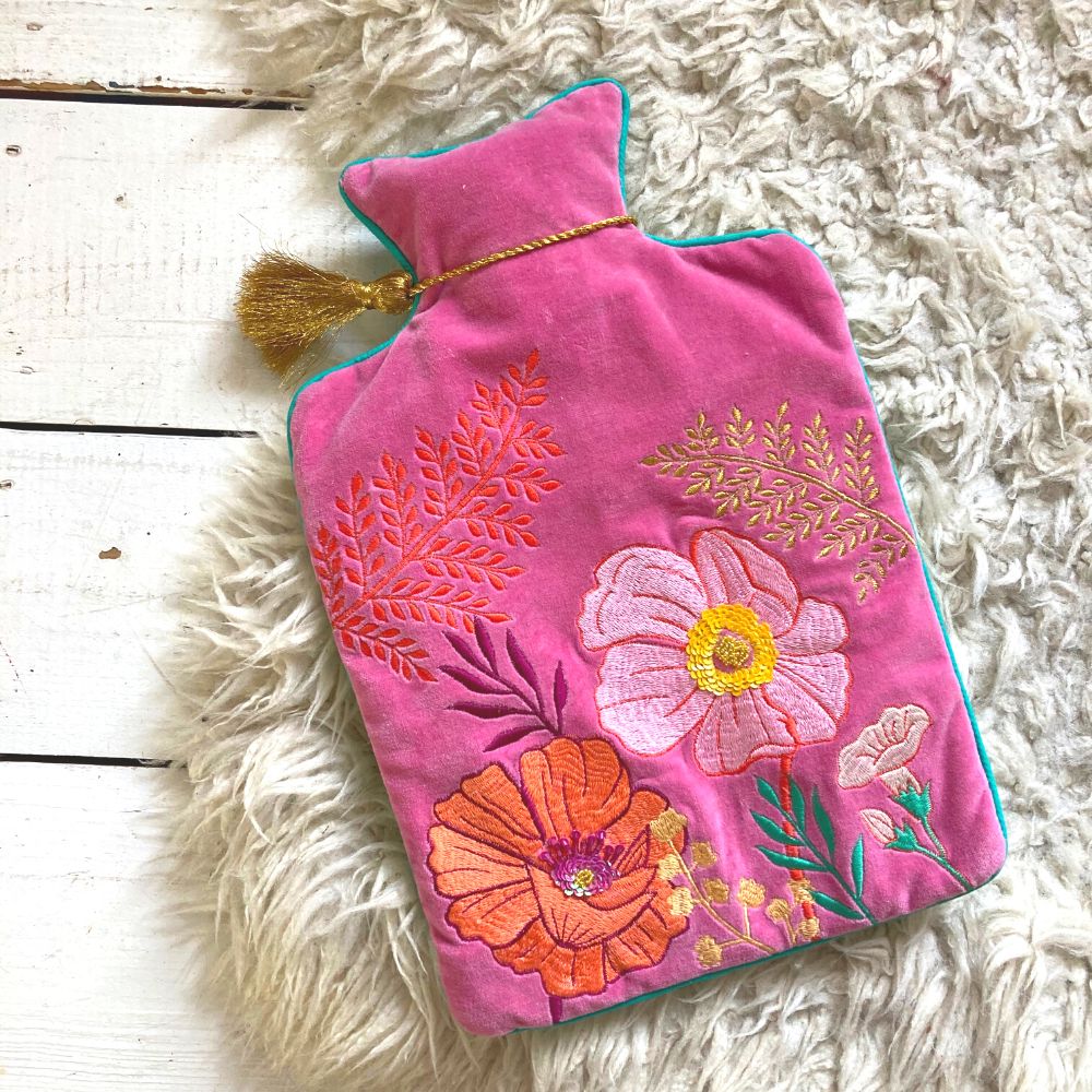 Posy Hot Pink Hot Water Bottle - House of Disaster