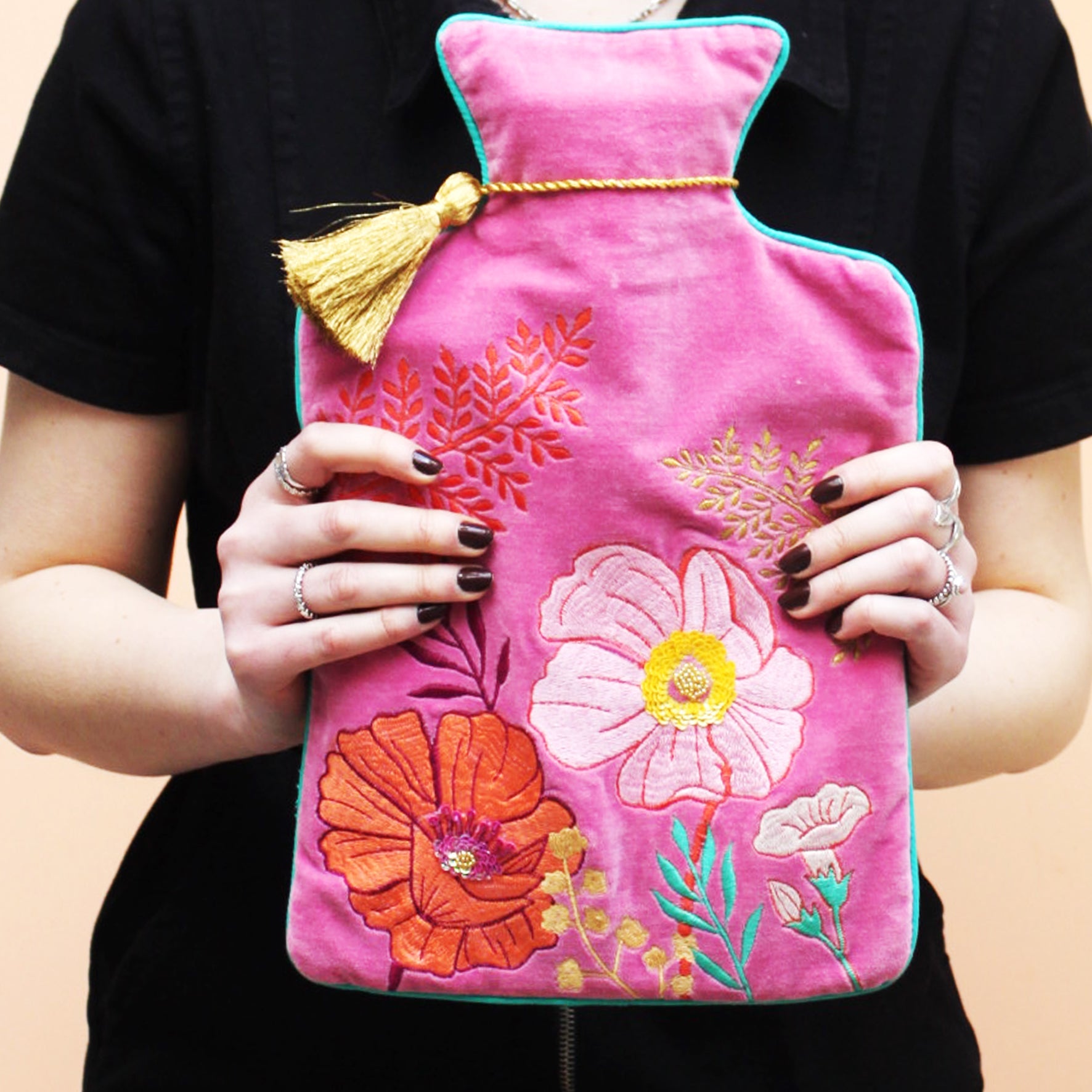 Posy Hot Pink Hot Water Bottle - House of Disaster