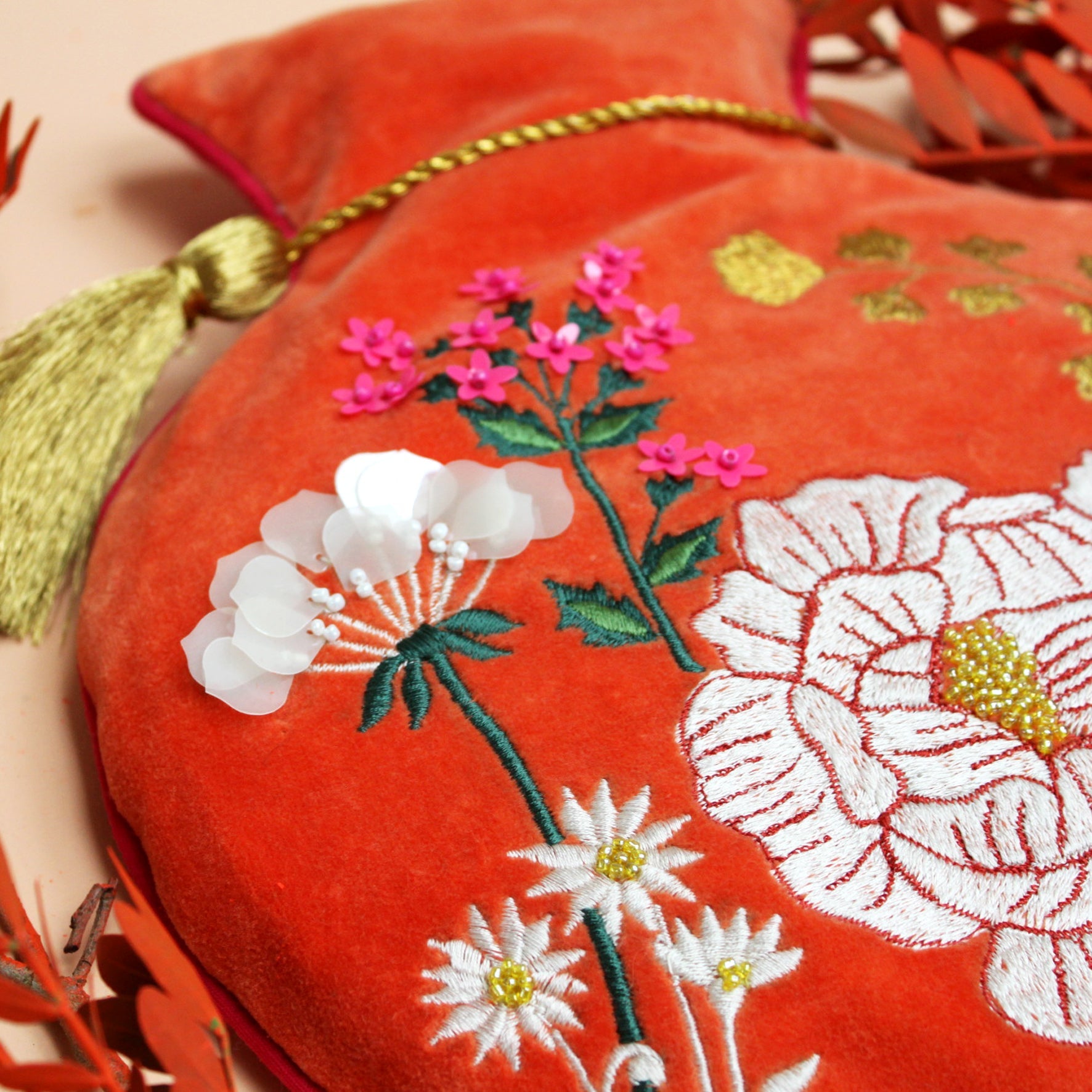 Posy Orange Hot Water Bottle - House of Disaster