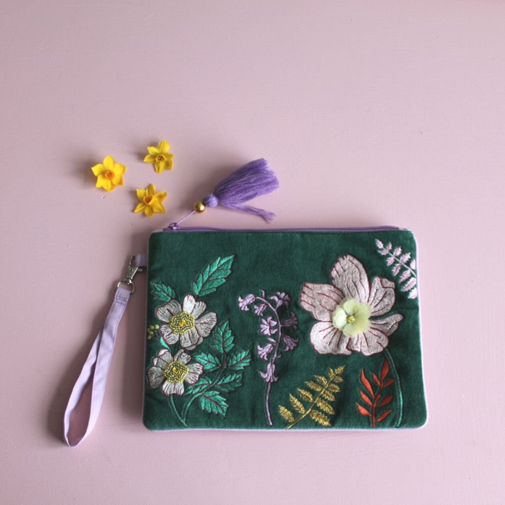 Posy Teal Clutch Bag - House of Disaster