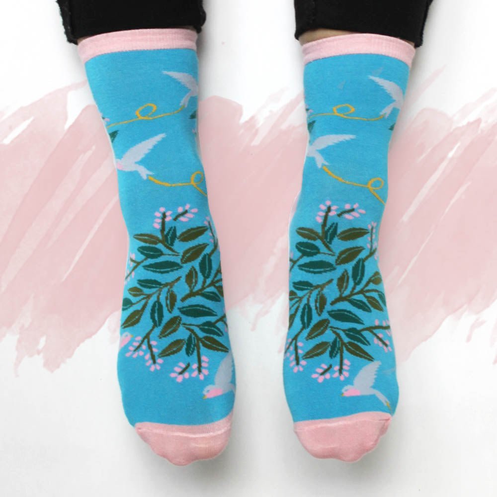 Secret Garden Birds Socks - House of Disaster