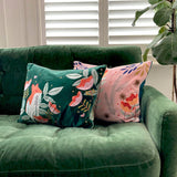 Secret Garden Velvet Fox Cushion - House of Disaster