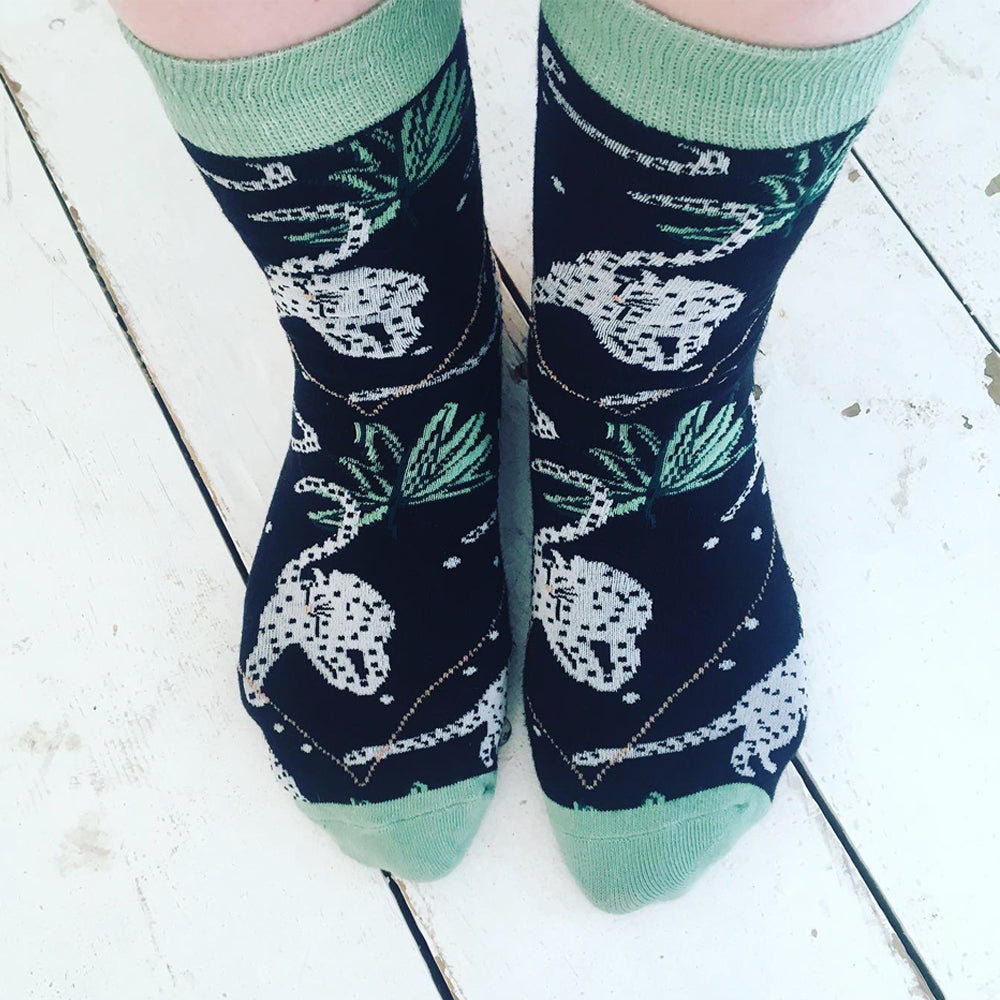 Pack Of 2 Feline Printed Socks