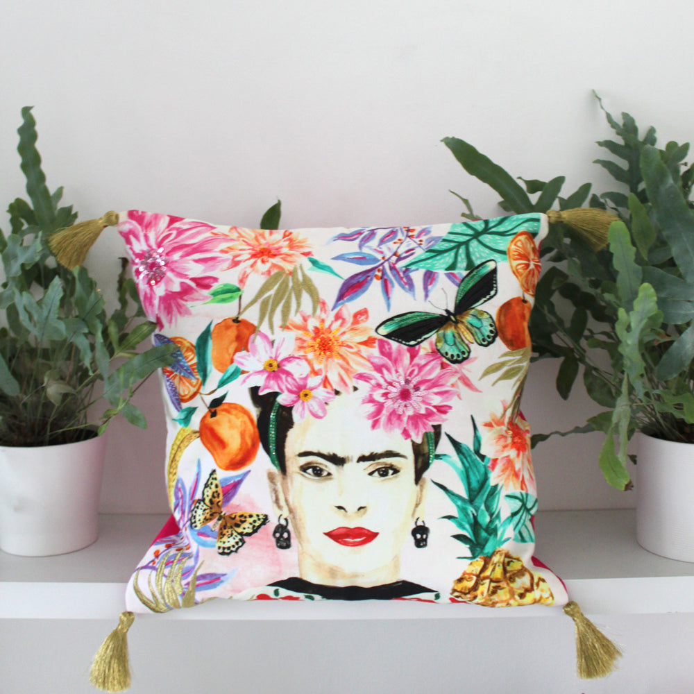 Frida Kahlo Fruit Cushion