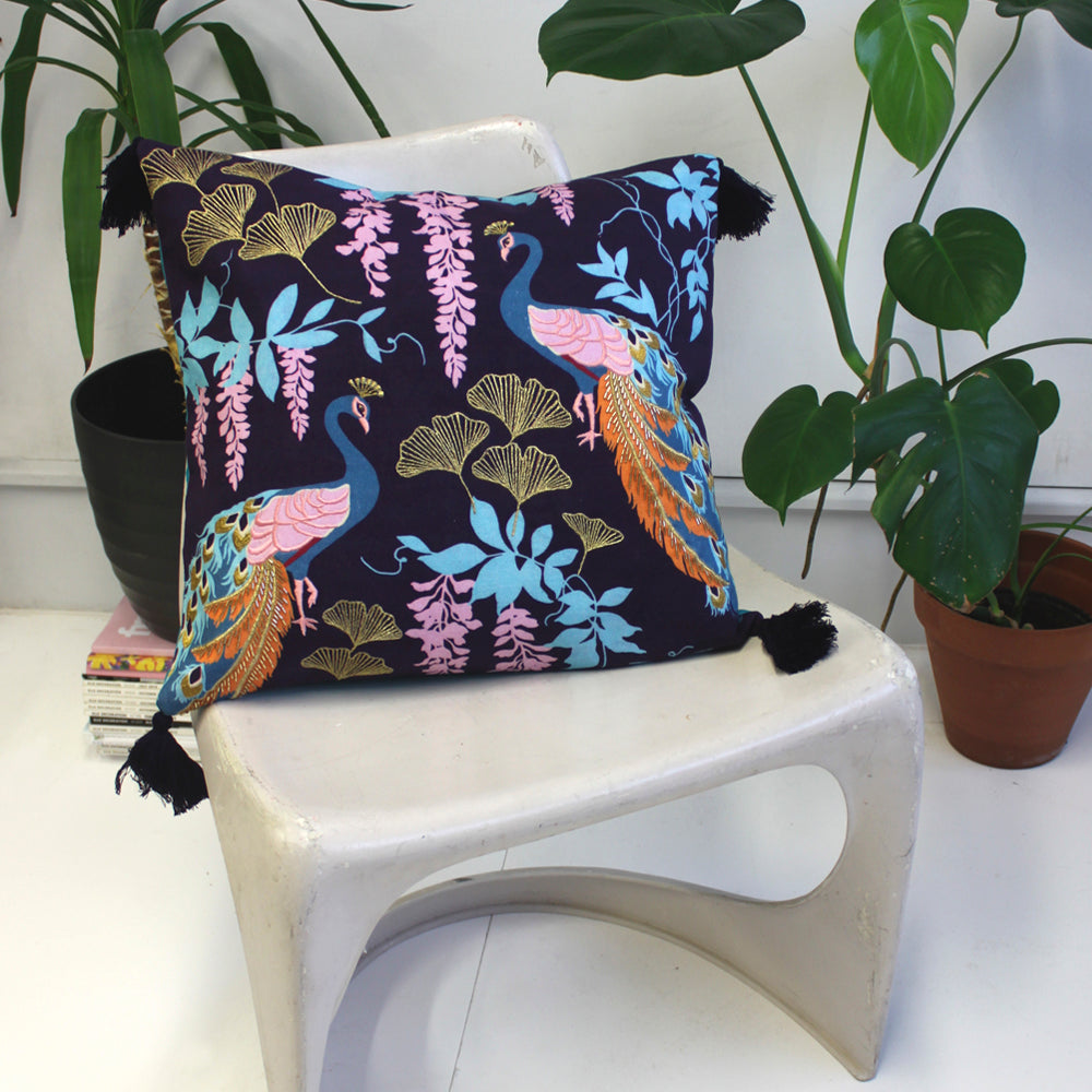 Luxe Peacock Cushion