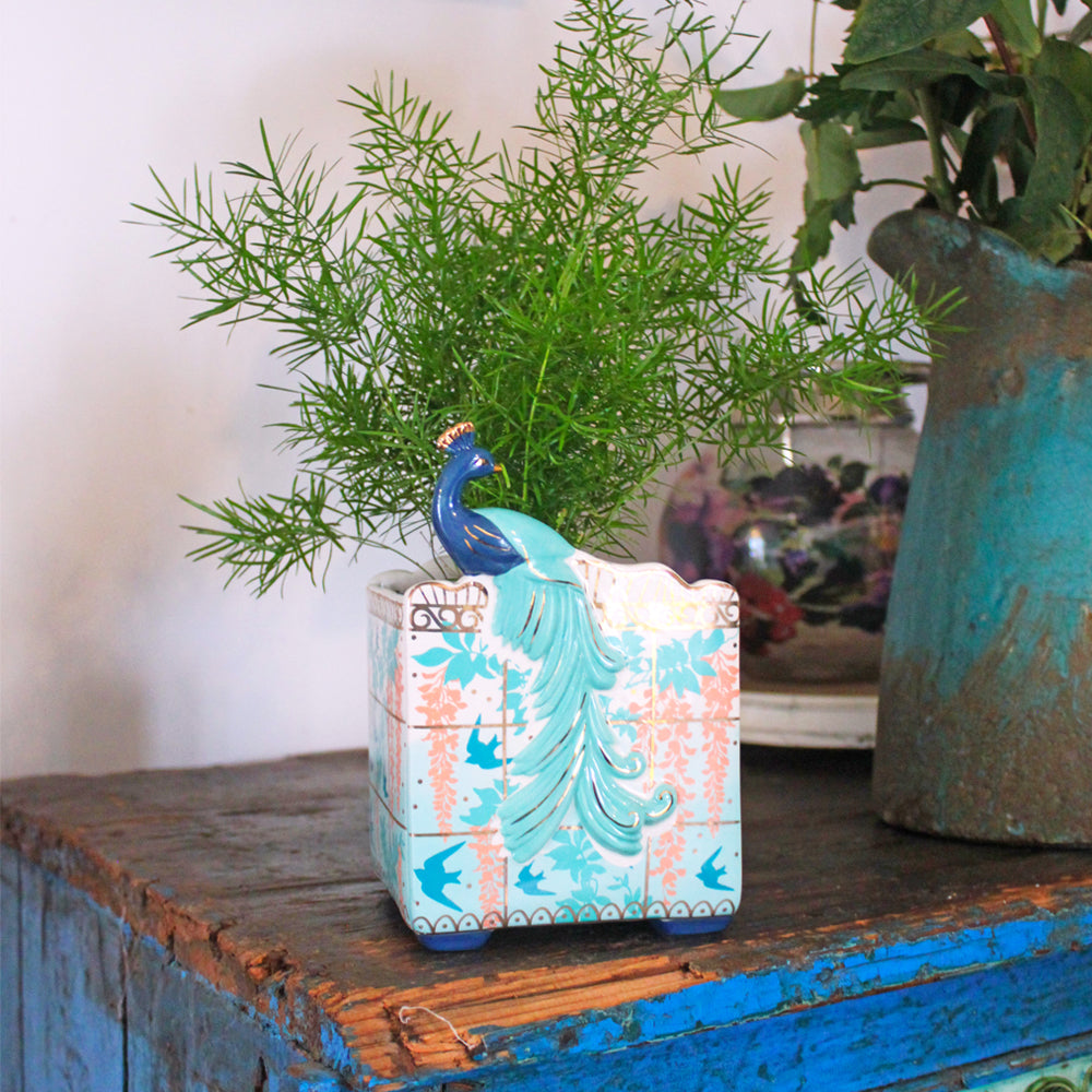 Luxe Peacock Planter