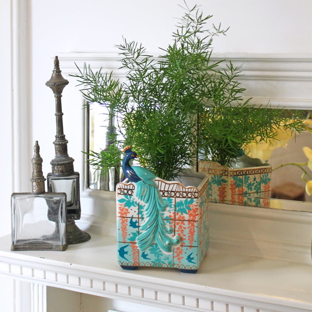 Luxe Peacock Planter
