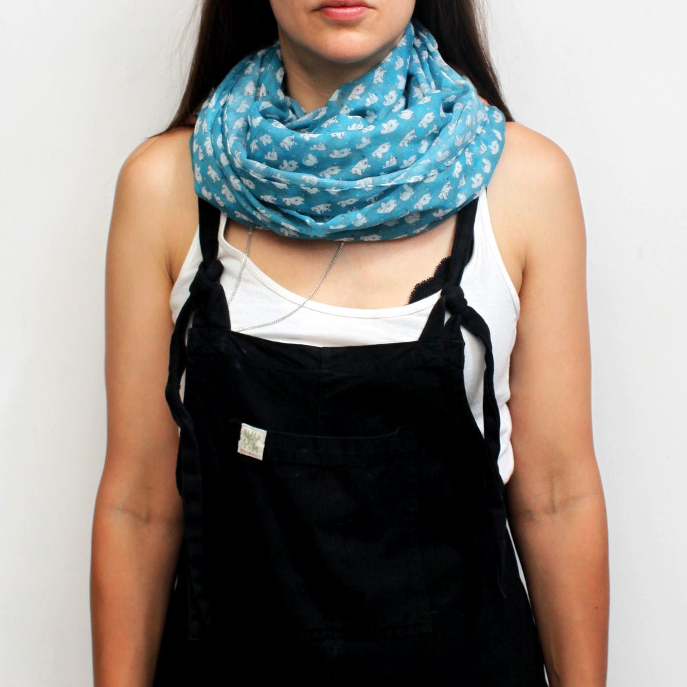 Moomin Scarf "Navy Dots"