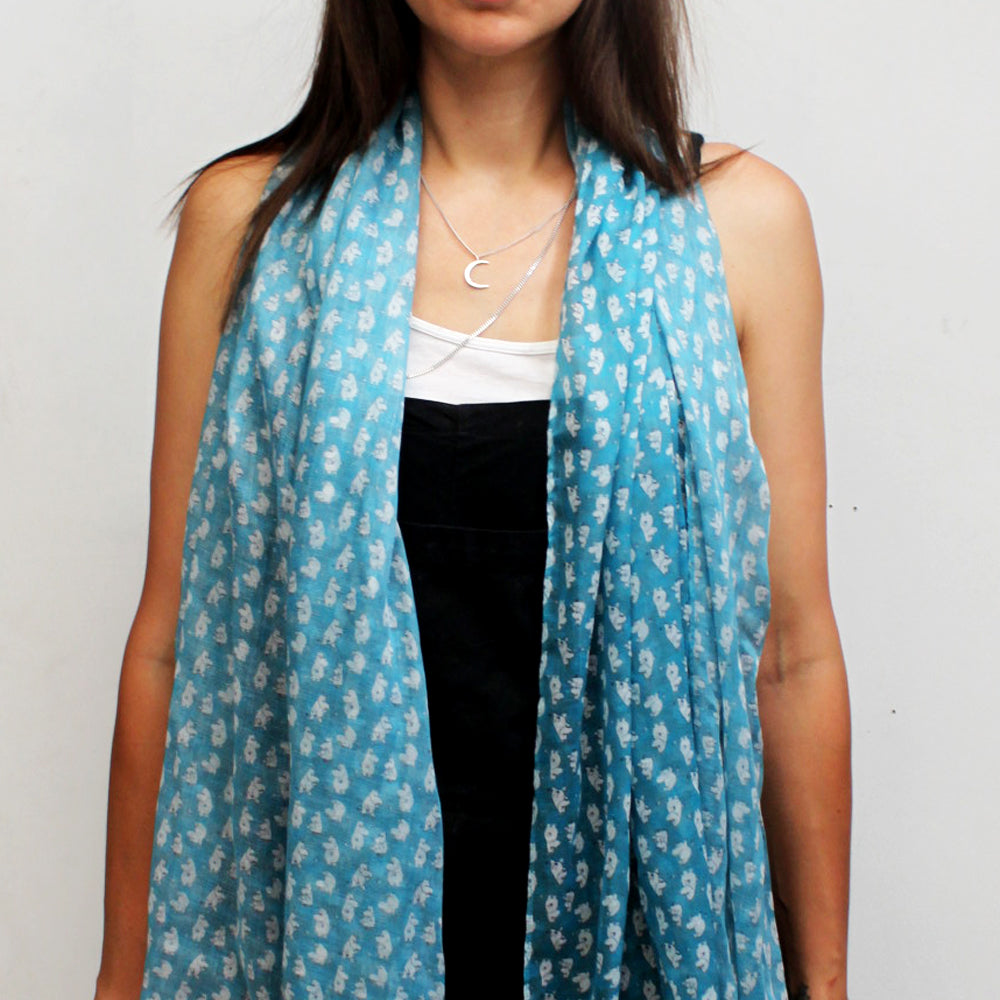 Moomin Scarf "Navy Dots"