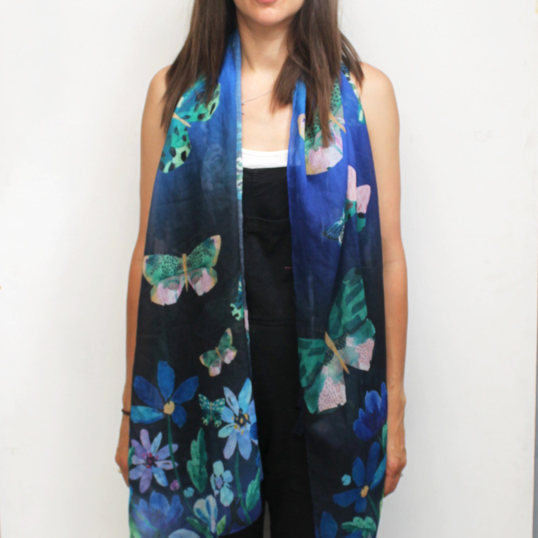 Papillon Blue Scarf