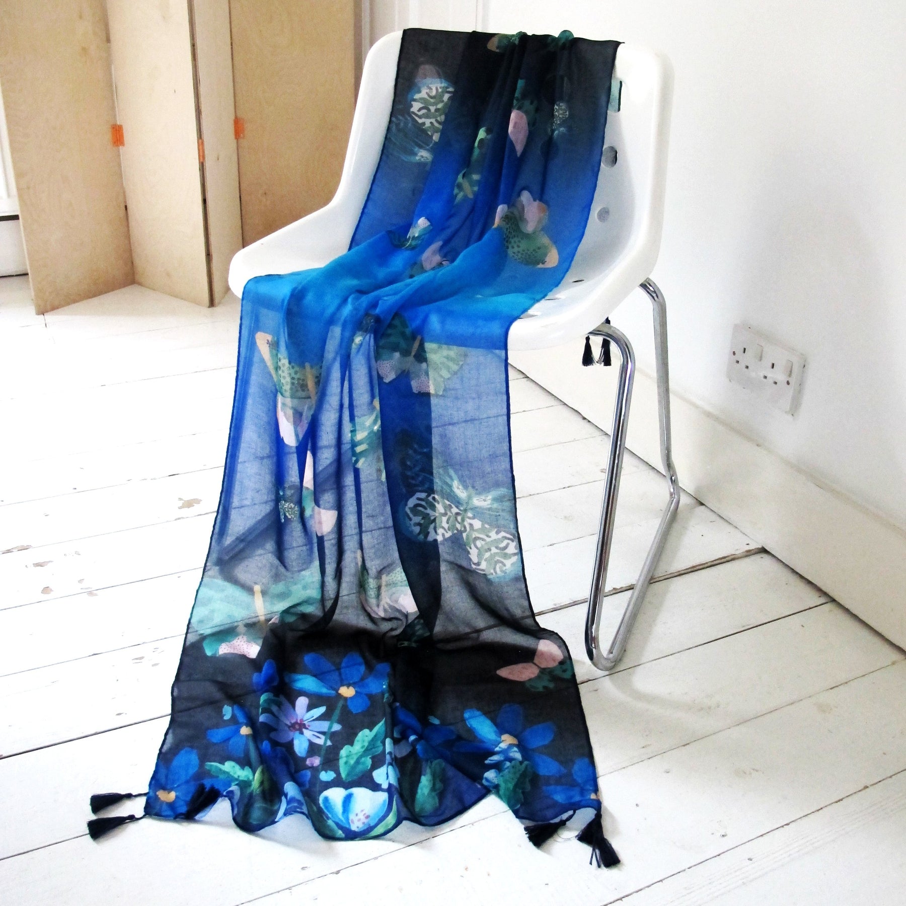Papillon Blue Scarf