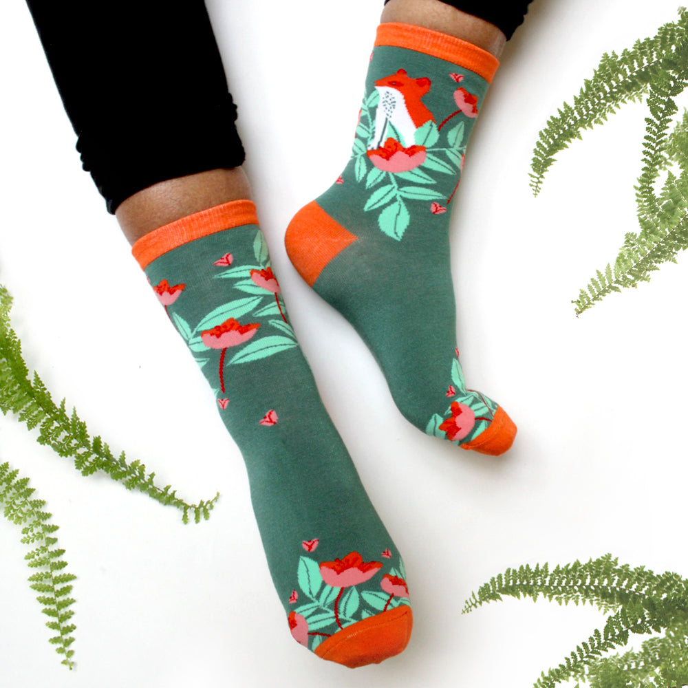 Secret Garden Fox Socks