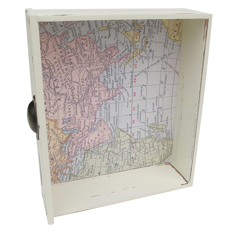 Bon Voyage Map Print Shelf