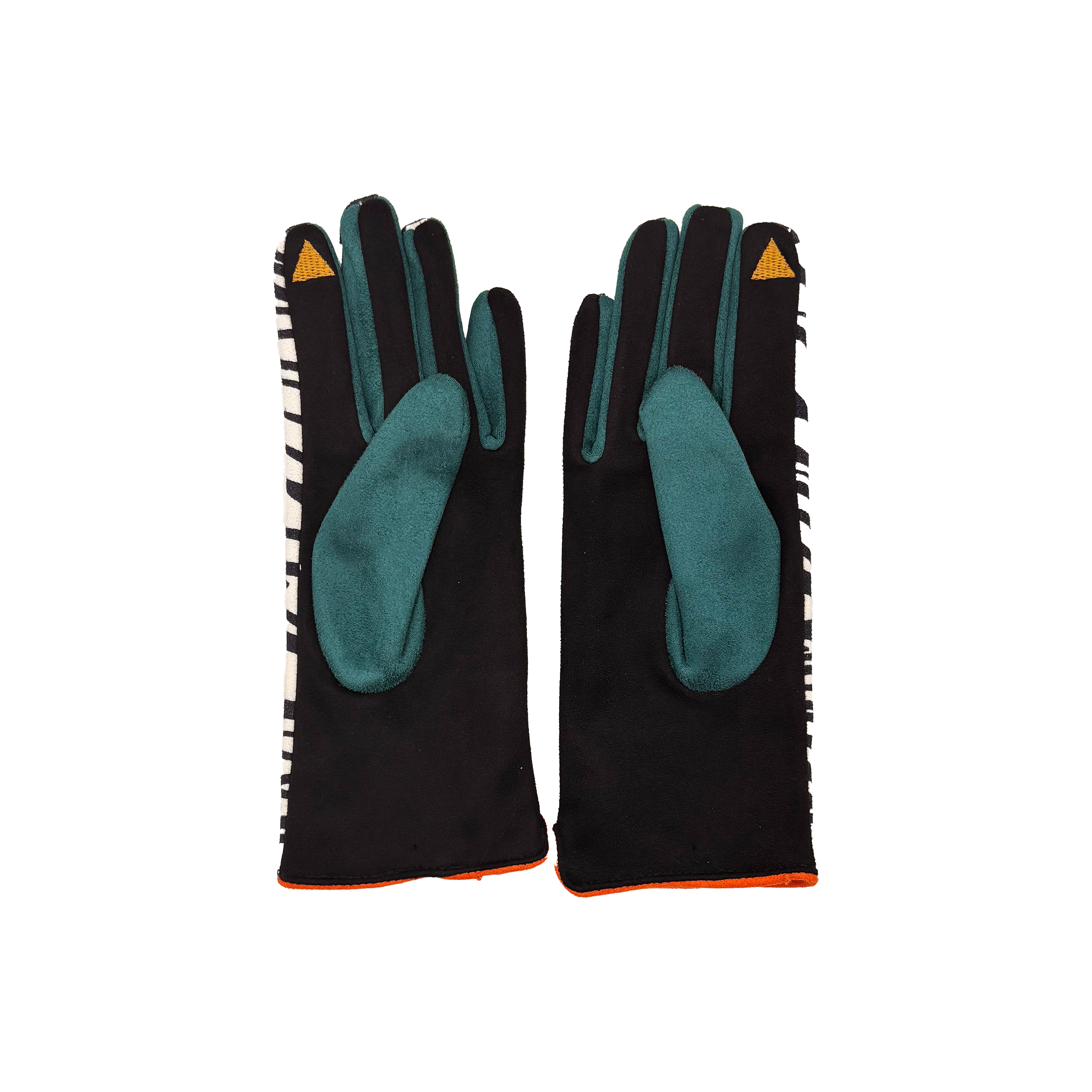 Animal Print Gloves Black and White Zebra