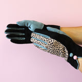 Animal Print Dalmation Suedette Gloves
