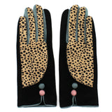 Animal Print Dalmation Suedette Gloves