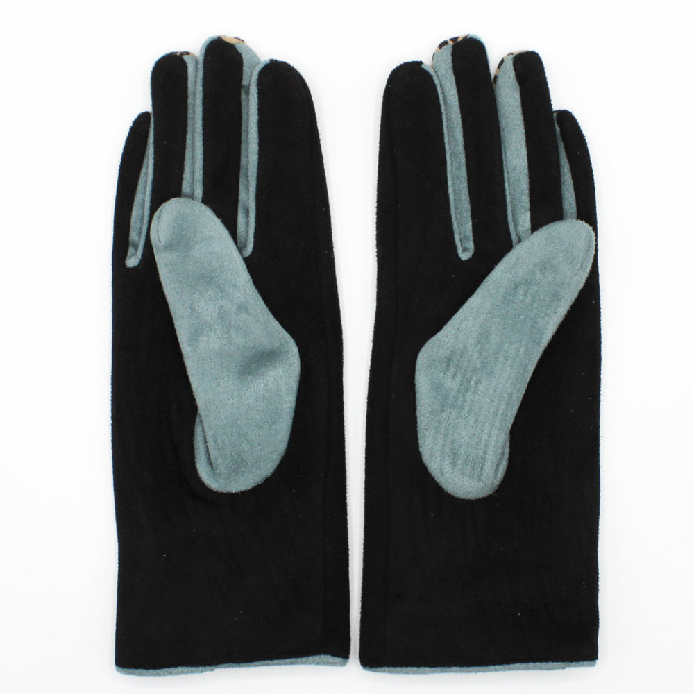 Animal Print Dalmation Suedette Gloves