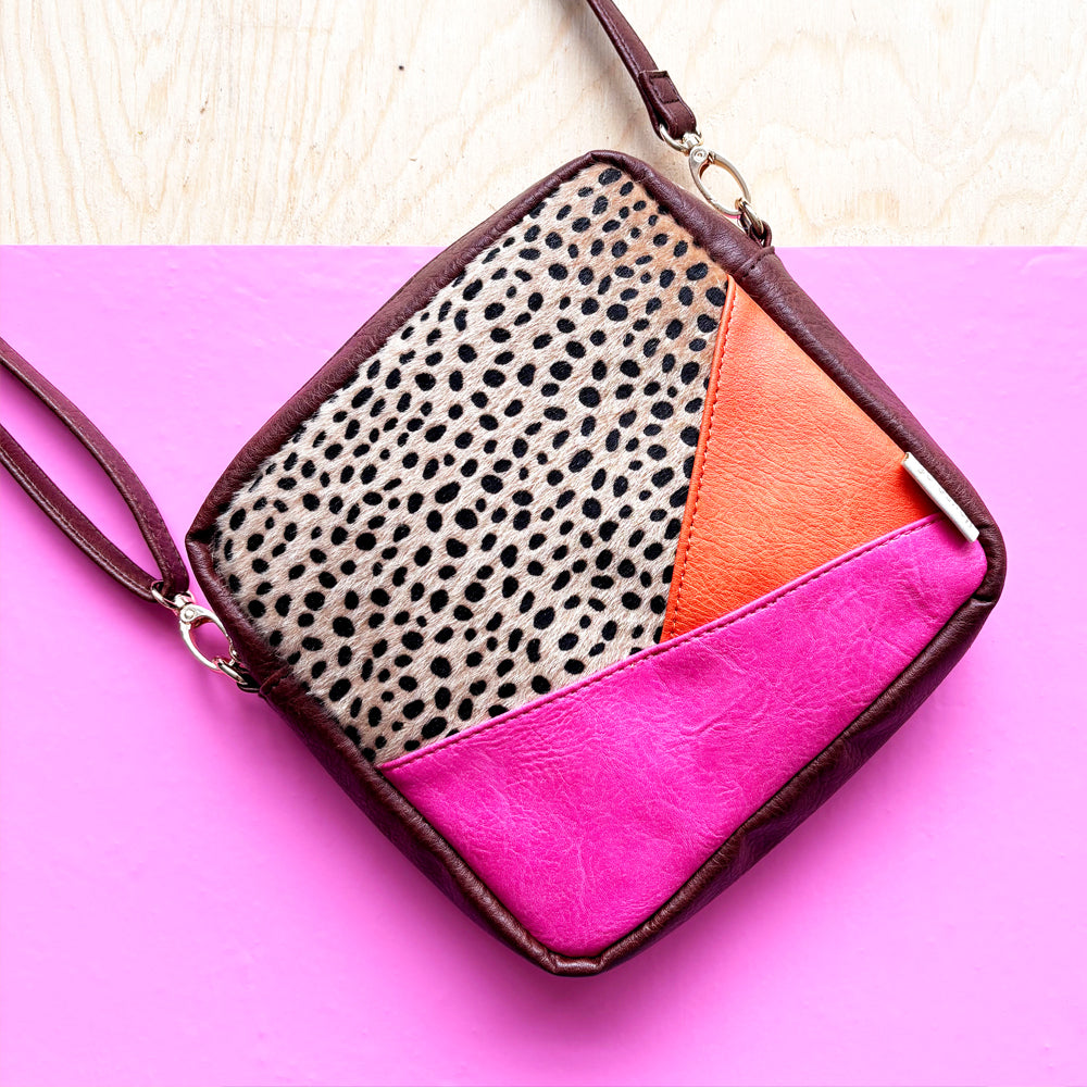 Animal Cheetah Print Mini Square Bag