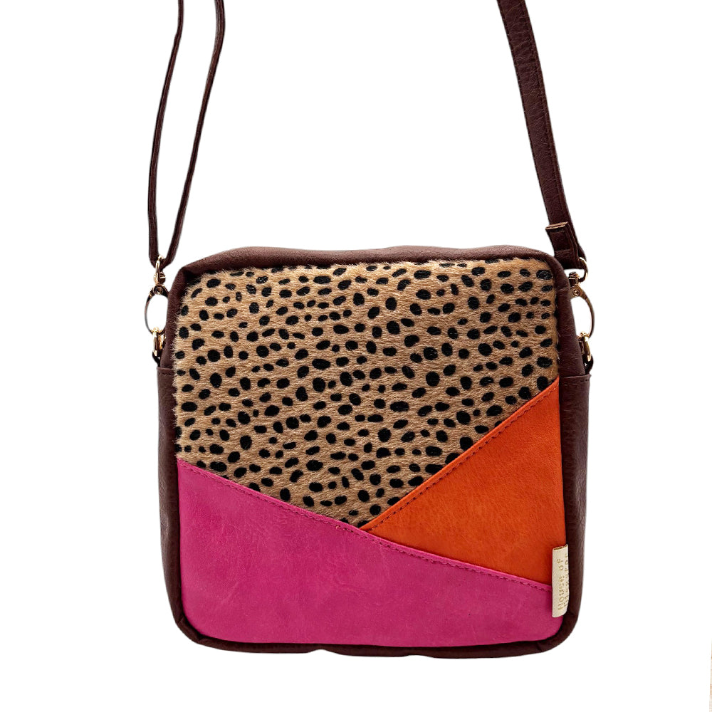 Animal Cheetah Print Mini Square Bag