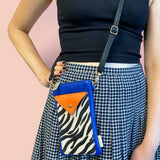Animal Print Blue Zebra Phone Wallet